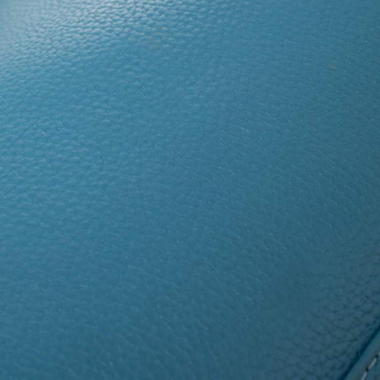 Pre Owned MCM Blue Leather Studded Zip Tote