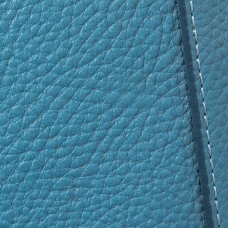 Pre Owned MCM Blue Leather Studded Zip Tote