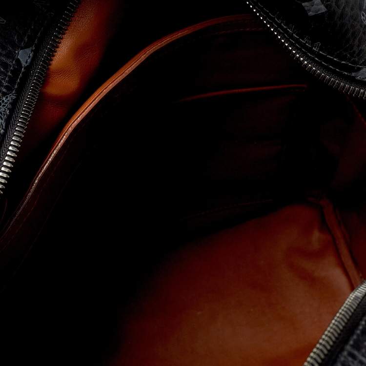 Pre Owned MCM Black Visetos Coated Canvas Medium Studs Stark Backpack