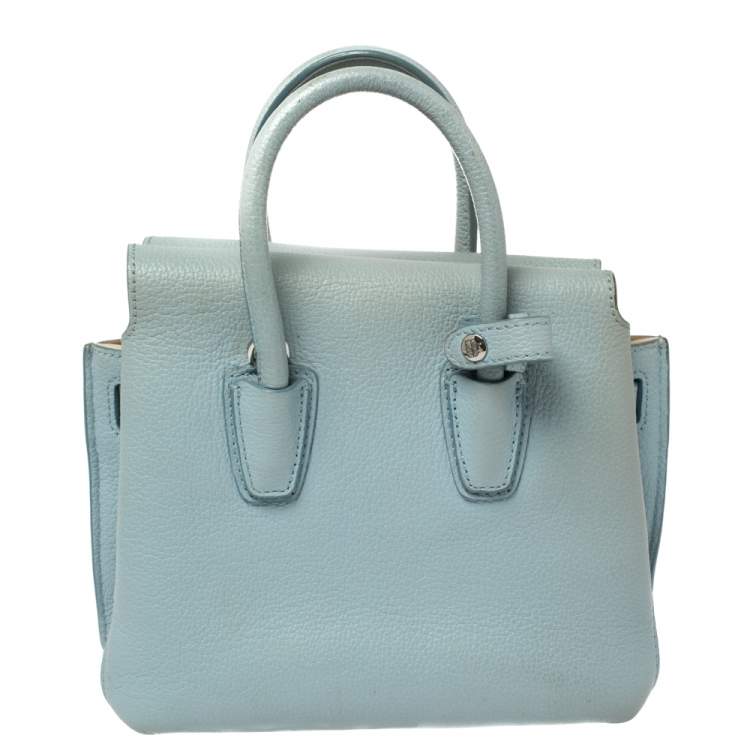 Pre Owned MCM Blue Leather Mini Milla Tote