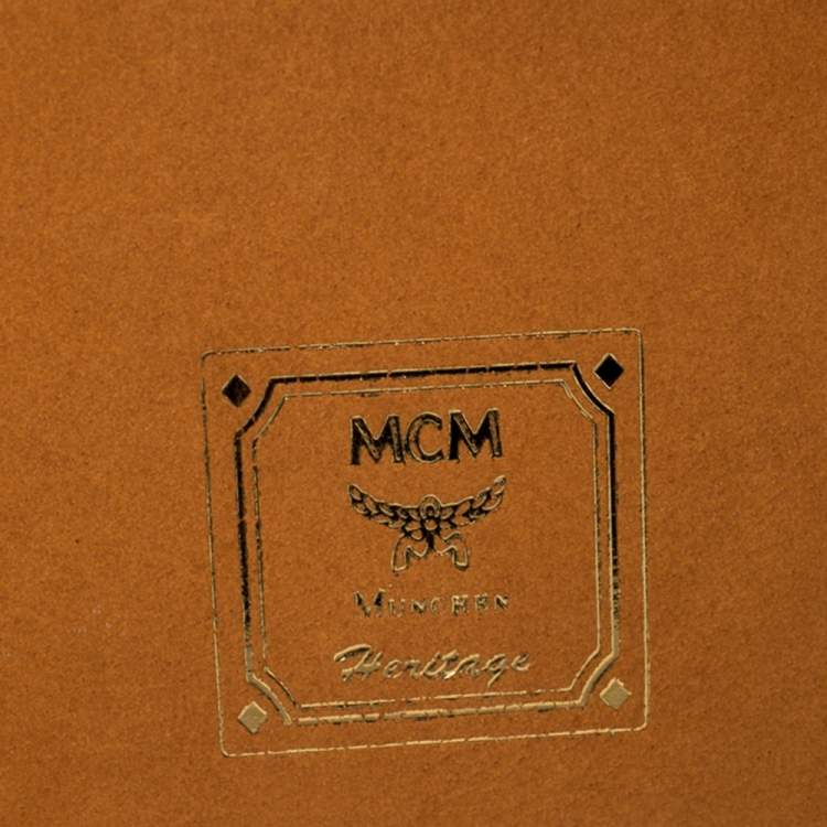 Pre Owned MCM Brown Leather Klassik Monogram Print Cardholder