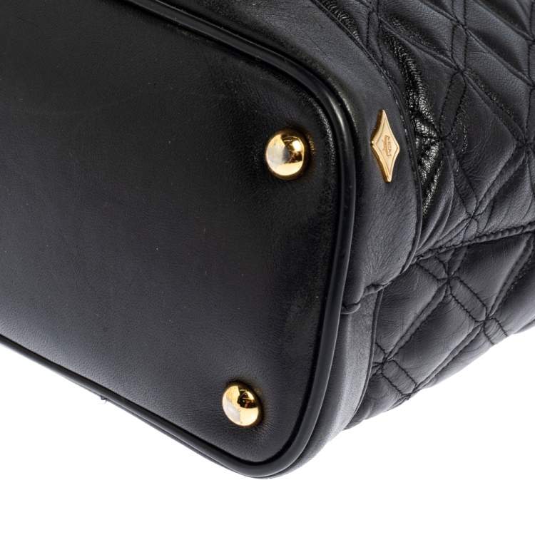 Pre Owned MCM Black Quilted Leather Shoulder Bag