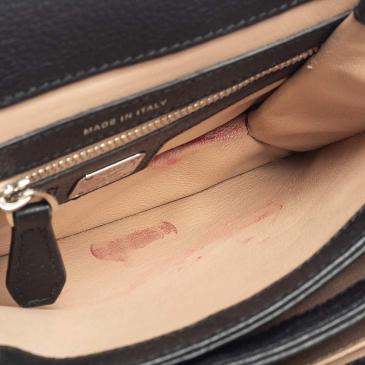 مملوكة مسبقًا MCM Black Leather Mona Crossbody Bag