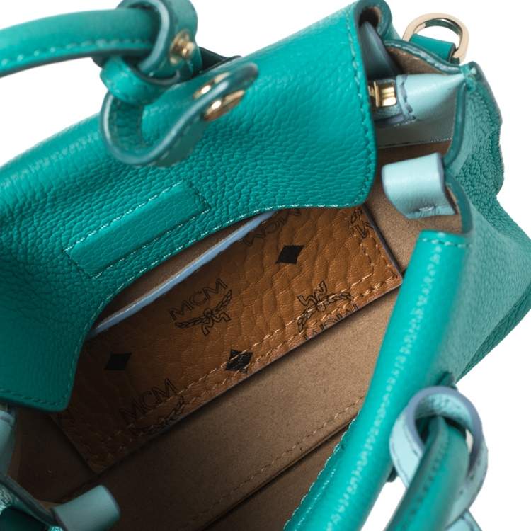 مملوكة مسبقًا MCM Green Leather X Mini Milla Crossbody Bag