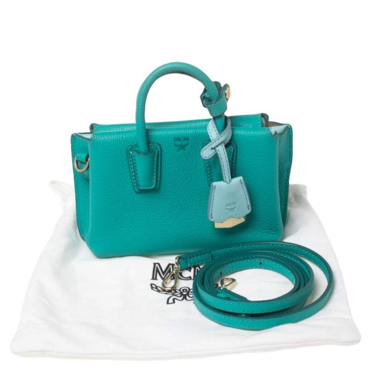 مملوكة مسبقًا MCM Green Leather X Mini Milla Crossbody Bag