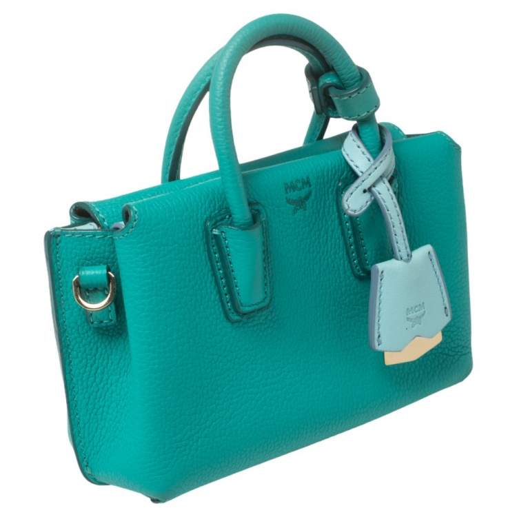 مملوكة مسبقًا MCM Green Leather X Mini Milla Crossbody Bag