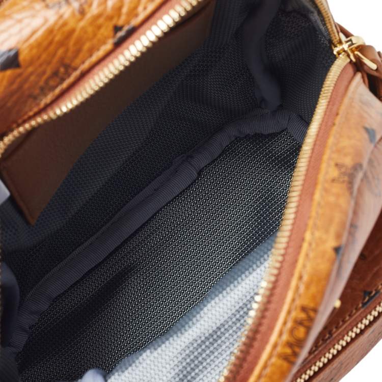 Pre Owned MCM Cognac Visetos Coated Canvas Mini Stark Side Studs Backpack