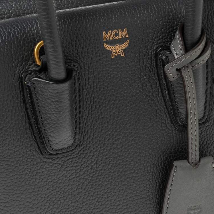 مملوكة مسبقًا MCM Dark Grey Leather Mini Milla Tote