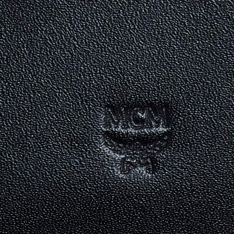 Pre Owned MCM Black Leather Wallet On Chain