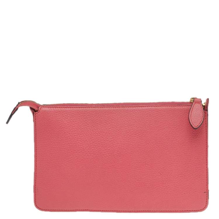 مملوكة مسبقًا MCM Pink Leather Studded Flap Shoulder Bag