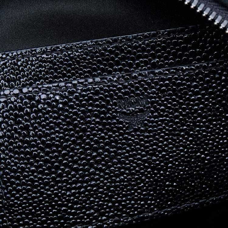 Pre Owned MCM Black Leather X Mini Stark Crystal Embellished Backpack