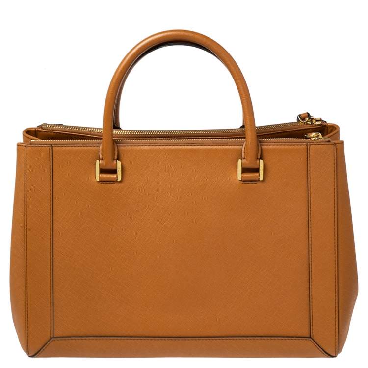 Pre Owned MCM Brown Leather Large Nuovo Tote