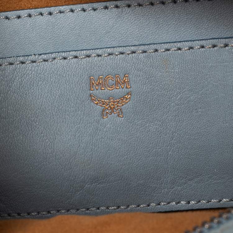 Pre Owned MCM Blue Leather X Mini Studded Strak-Bebe Boo Backpack