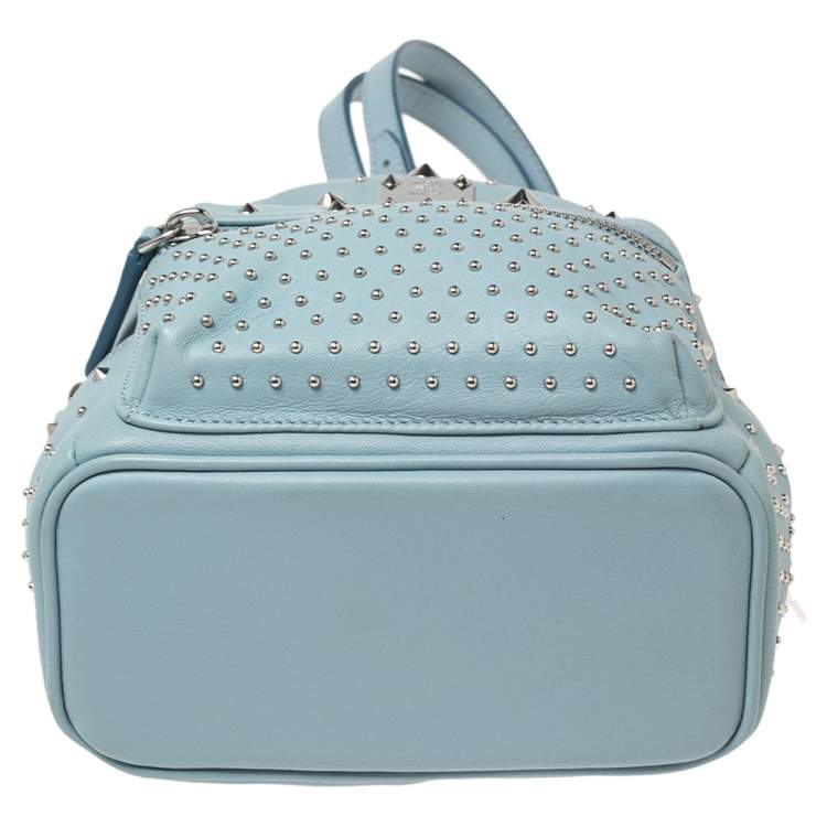 Pre Owned MCM Blue Leather X Mini Studded Strak-Bebe Boo Backpack