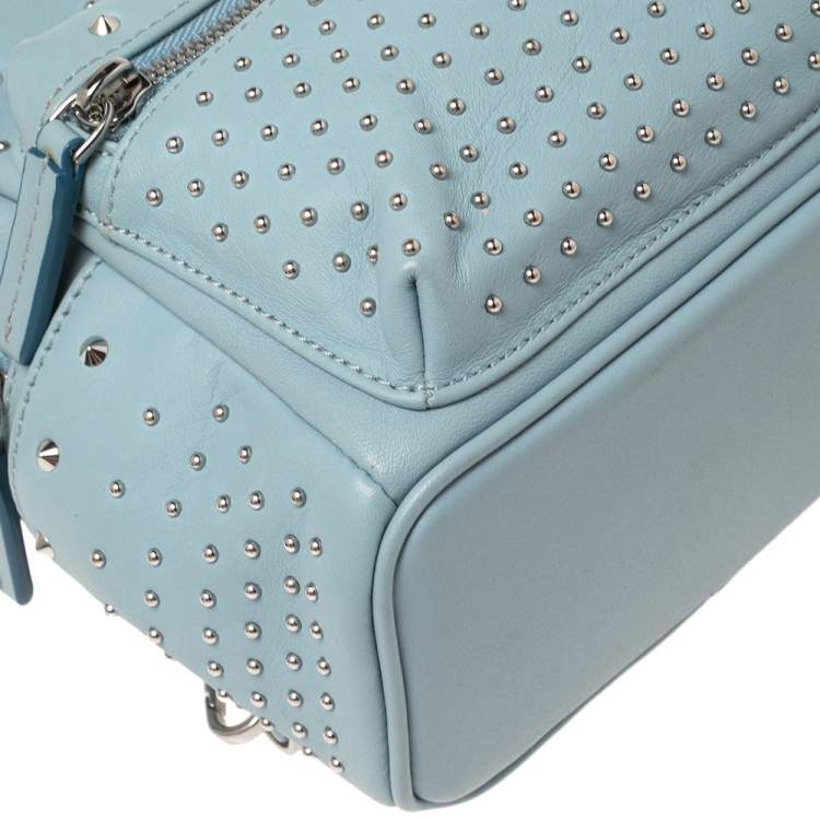 Pre Owned MCM Blue Leather X Mini Studded Strak-Bebe Boo Backpack