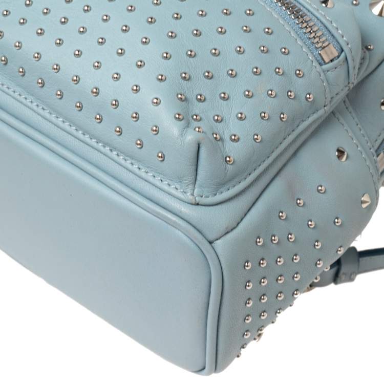 Pre Owned MCM Blue Leather X Mini Studded Strak-Bebe Boo Backpack
