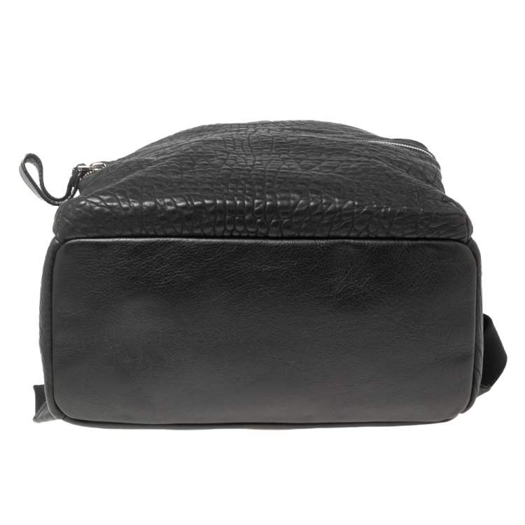 Pre Owned MCM Black Leather Keana Medium Backpack  