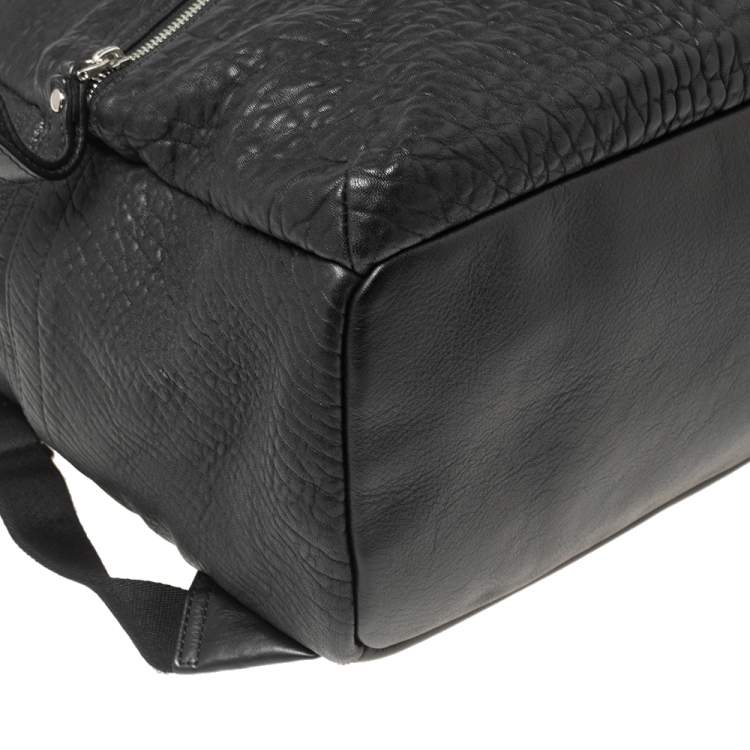 Pre Owned MCM Black Leather Keana Medium Backpack  