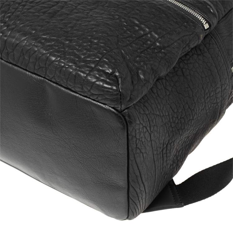 Pre Owned MCM Black Leather Keana Medium Backpack  