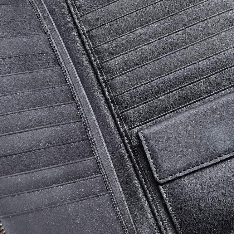Pre Owned MCM Black Visetos Coated Canvas Organiser Wallet