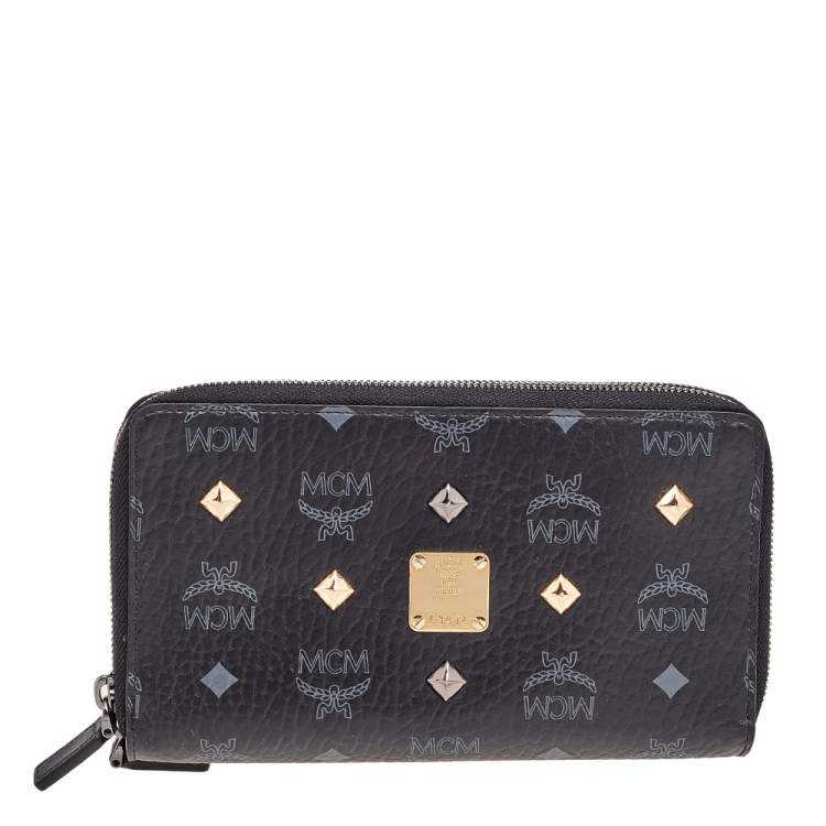 MCM Black Visetos Coated Canvas Organiser Wallet MCM | TLC