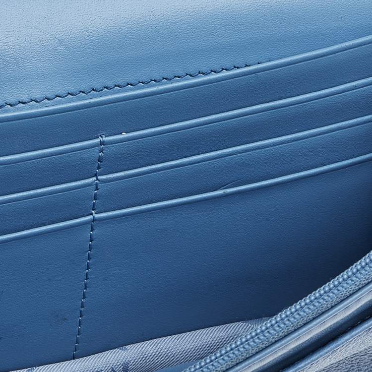 Pre Owned MCM Blue Leather Shoulder Bag