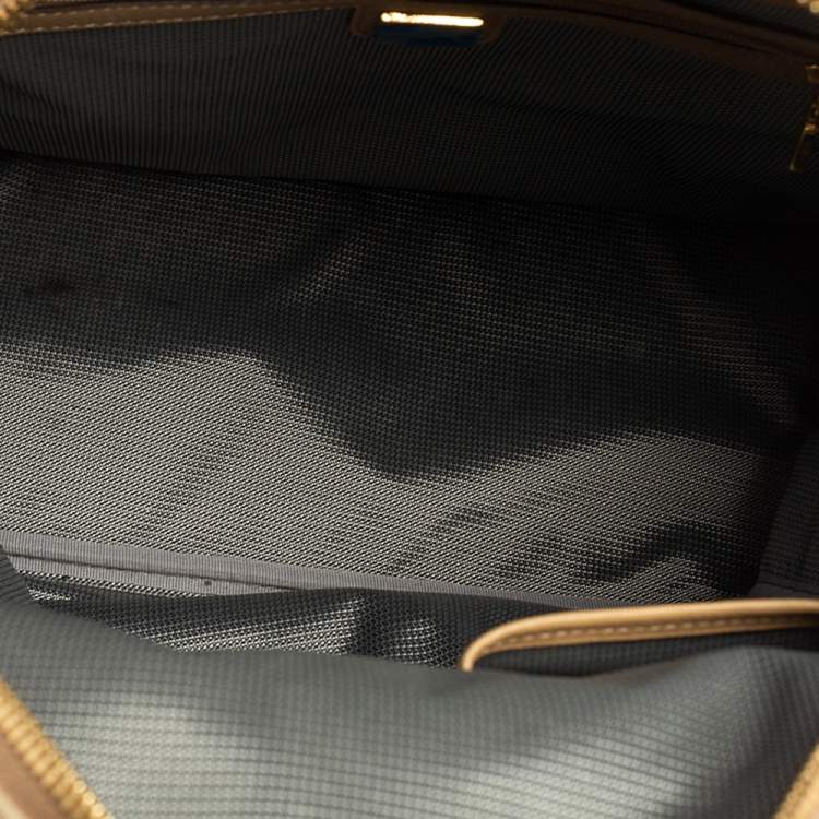 Pre Owned MCM Light Beige Visetos Coated Canvas And Leather Studded Stark Backpack