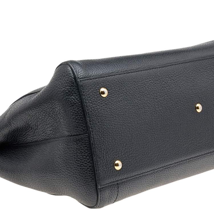 Pre Owned MCM Black Leather Double Zip Satchel