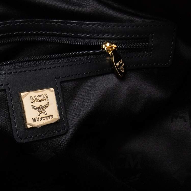 Pre Owned MCM Black Patent Leather Satchel