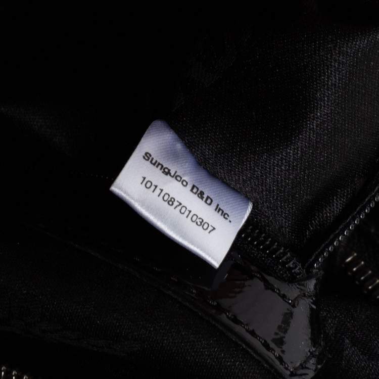 Pre Owned MCM Black Patent Leather Studded Fringe Satchel