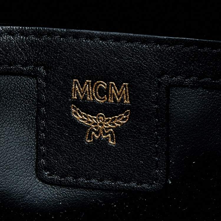 Pre Owned MCM Tan Coated Canvas And Leather Small Studded Stark Backpack