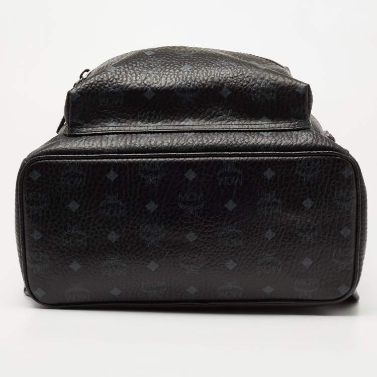 Pre Owned MCM Black Visetos Coated Canvas and Leather Large Stark Backpack