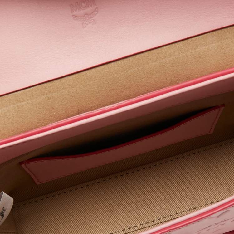 Pre Owned MCM Pink Leather Berlin Chain Belt Bag