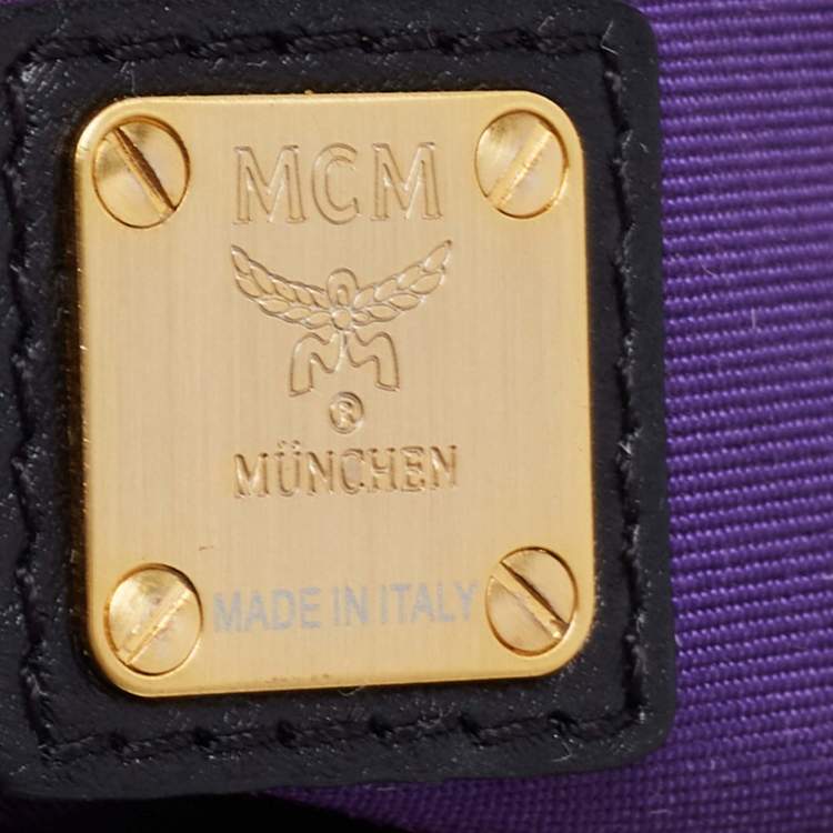 Pre Owned MCM Black Leather Zip Satchel