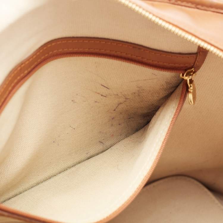 Pre Owned MCM Cognac Visetos Coated Canvas Tote