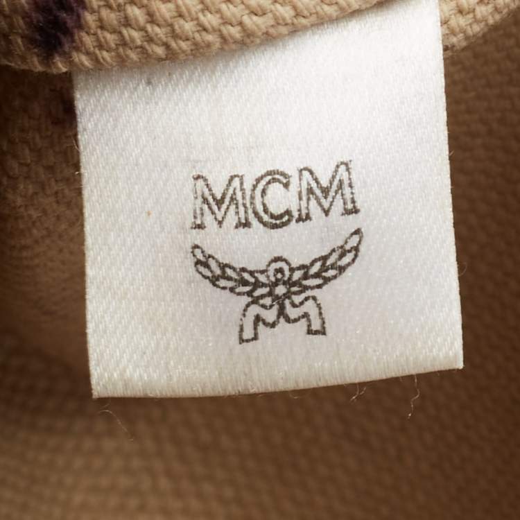Pre Owned MCM Cognac Visetos Coated Canvas Tote