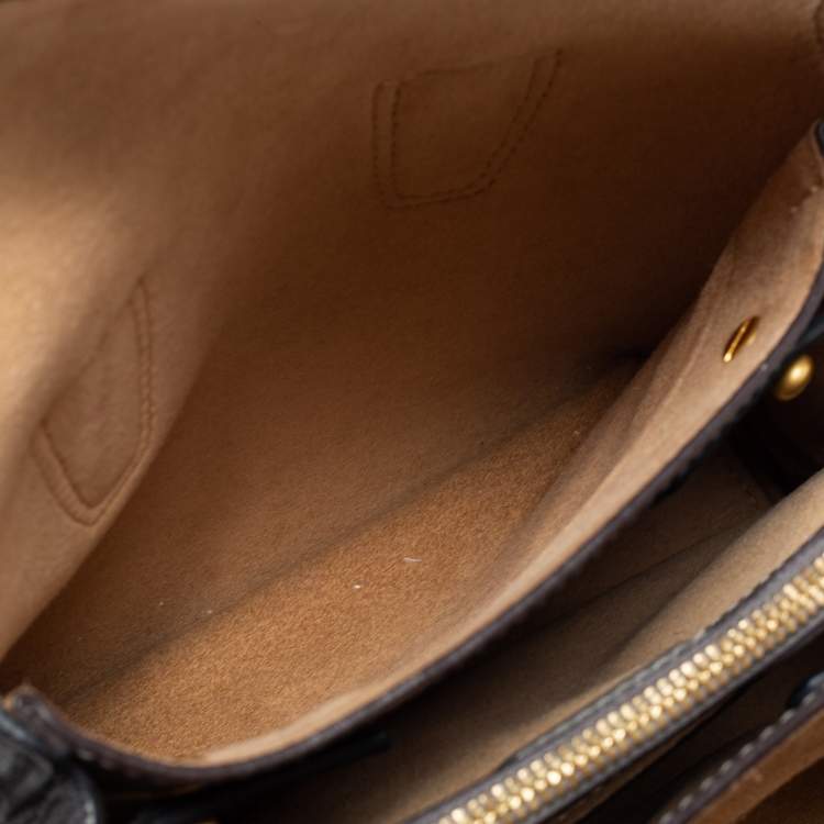 Pre Owned MCM Grey Leather Mini Milla Park Avenue Tote