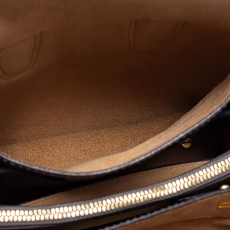Pre Owned MCM Grey Leather Mini Milla Park Avenue Tote