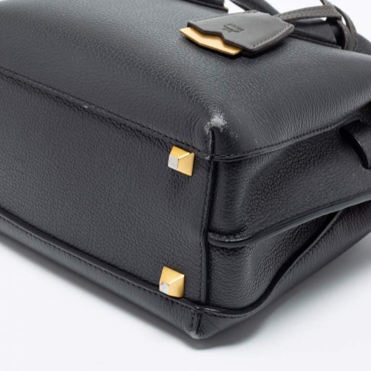 Pre Owned MCM Grey Leather Mini Milla Park Avenue Tote