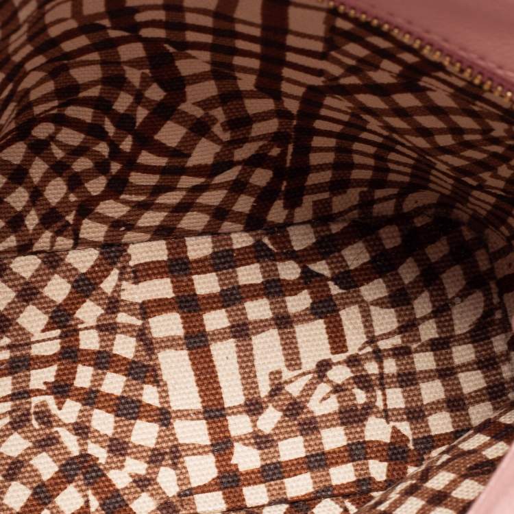 مملوكة مسبقًا MCM Pink Visetos Coated Canvas and Leather Mini Anya Zip Tote