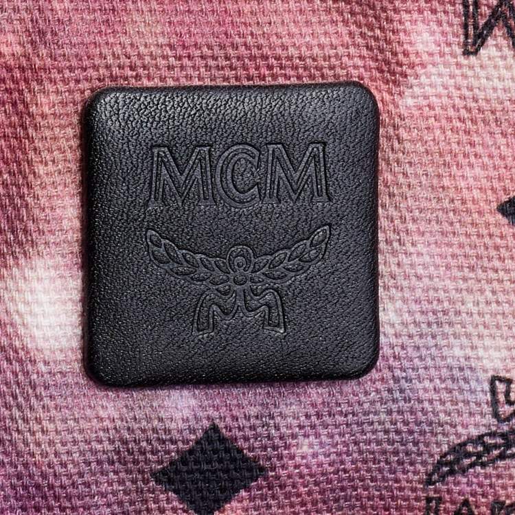 Pre Owned MCM Metallic Red Visetos Coated Canvas Project Reversible Shopper Tote