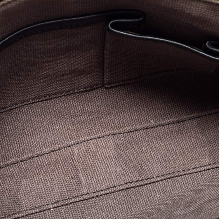 Pre Owned MCM Black Visetos Coated Canvas And Leather Chain Pochette