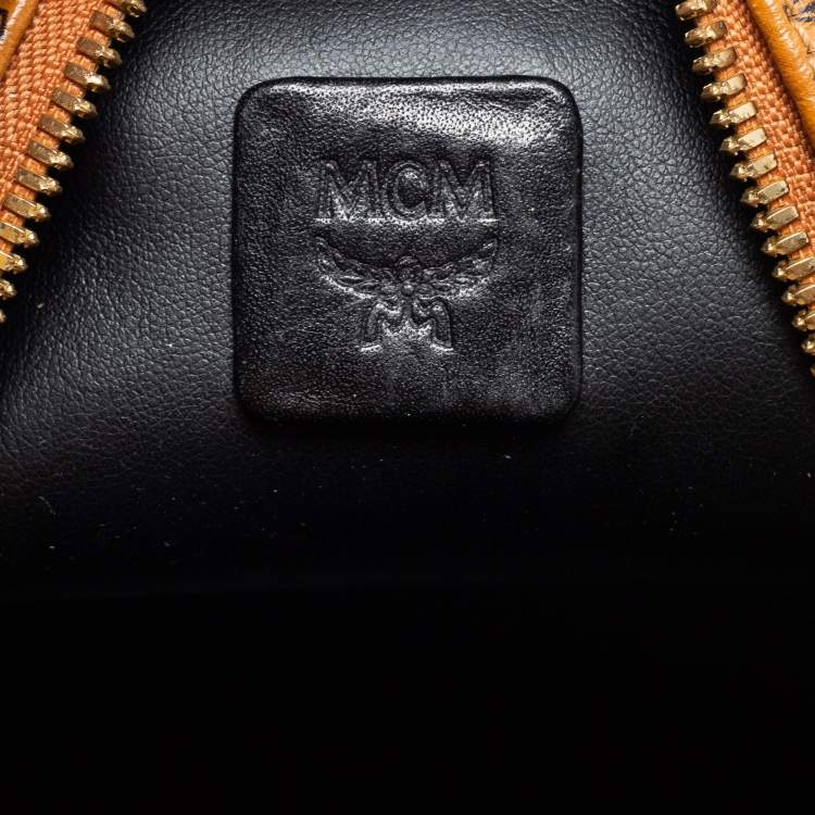 Pre Owned MCM Cognac Visetos Coated Canvas Studed Stark Backpack
