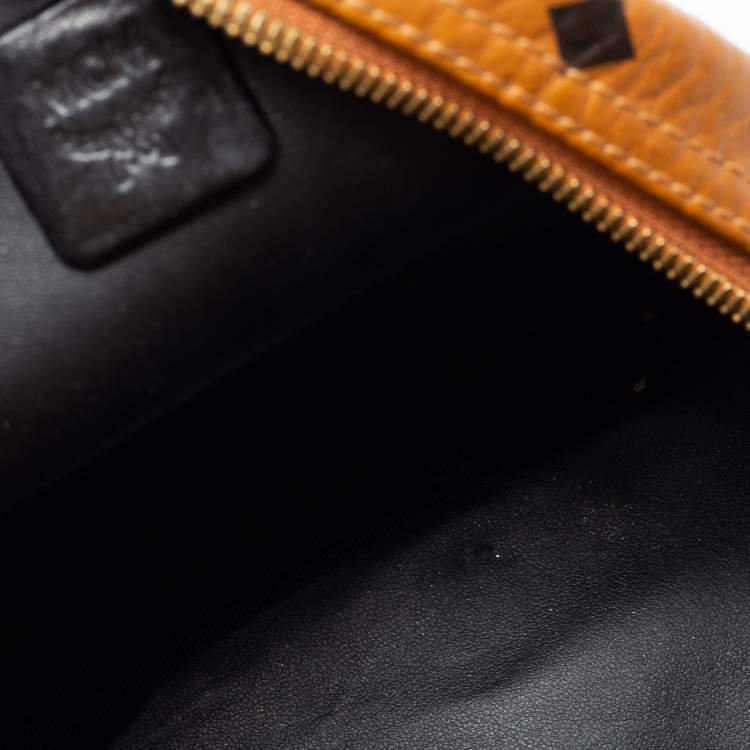 Pre Owned MCM Cognac Visetos Coated Canvas Studed Stark Backpack