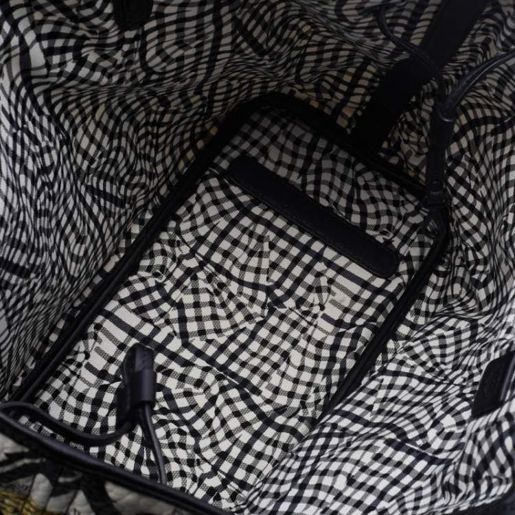 Pre Owned  MCM Multicolored Coated Canvas and Leather Rombi Motif Reversible Tote