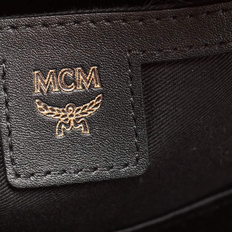 Pre Owned MCM Brown Visetos Coated Canvas and Leather Backpack