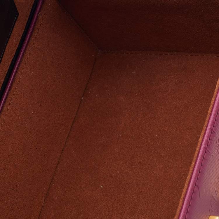 Pre Owned MCM Purple/Black Visetos Coated Canvas and Leather Berlin Box Bag