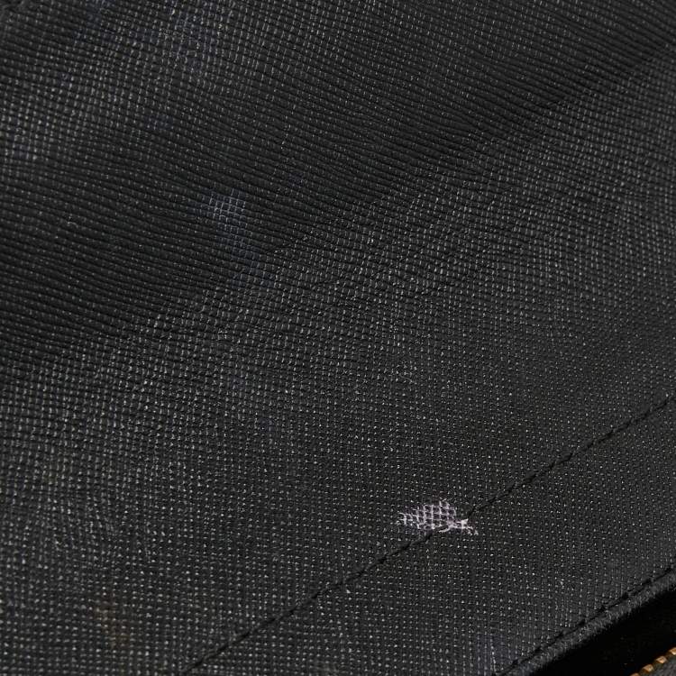 Pre Owned MCM Black Leather Double Zip Tote