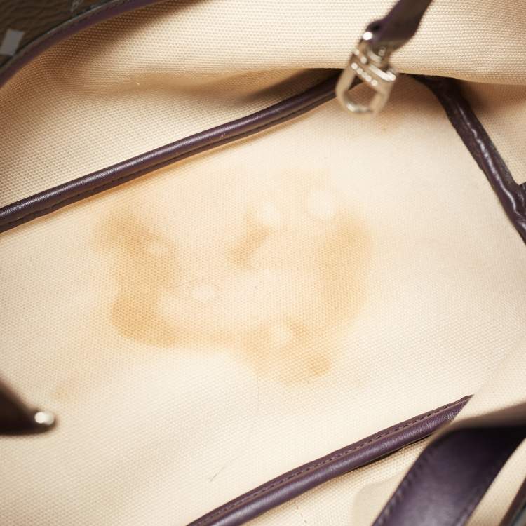 Pre Owned MCM Black Visetos Coated Canvas and Leather Princess Lion Shopper Tote