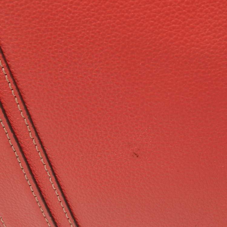 مملوكة مسبقًا MCM Orange Pebbled Leather Studded Tote